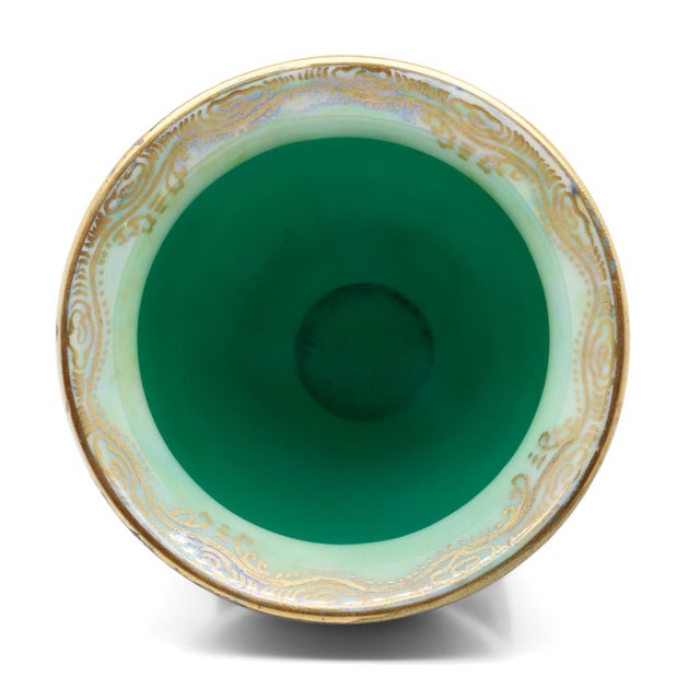 Ceramic Antique Wedgwood Makeig-Jones Fairyland Lustre Celestial Dragon Cabinet Vase For Sale - Image 7 of 10