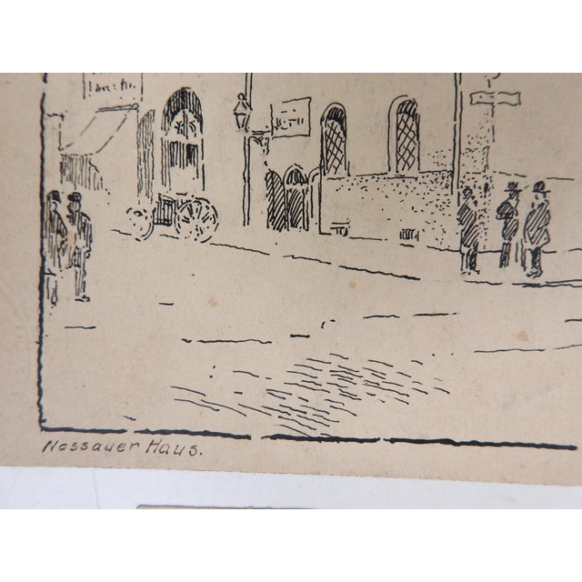 Rustic European Collection of Late 19th Century Architectural Drawings Europe - Set of 5 For Sale - Image 3 of 10