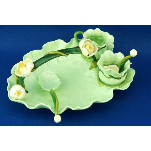Art Nouveau Strawberry Service in Vitrified Majolica by George Jones, England, 1882, Set of 5 For Sale - Image 7 of 18
