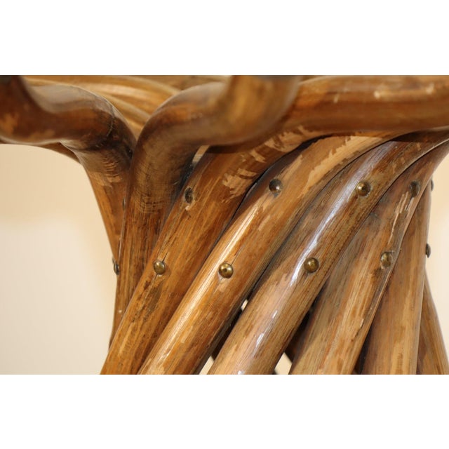 Bamboo and Glass Table by Bernard Govin for Eguizier, 1970s For Sale - Image 13 of 18