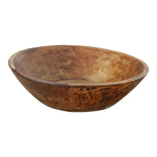 Old World Vintage Wood Bowl For Sale