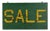 Vintage Green & Yellow "Sale" Wooden Sign For Sale