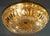 1960's Austrian Regency Gold Plate Framed Cut Lead Crystal Ceiling Flush Mount/ Plafonnier Lighting Fixture by Palme & Walter For Sale - Image 11 of 18
