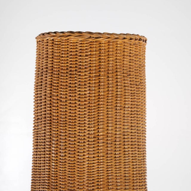 Large Wicker Floor Lamp, 1970s For Sale - Image 6 of 8