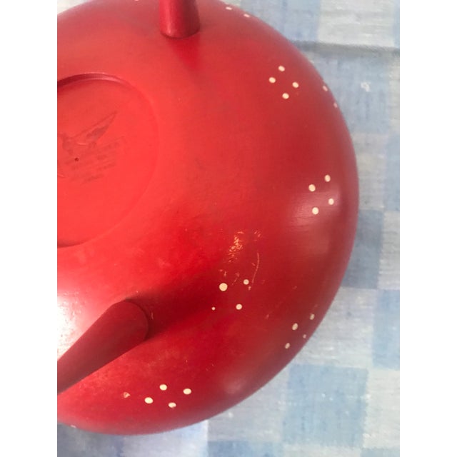 Vintage Japanese Tripod Tapered Leg Wooden Candy Dish Made by Woodpecker Wood Ware For Sale - Image 9 of 11