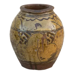 Antique Martaban Golden Brown Oil Pot