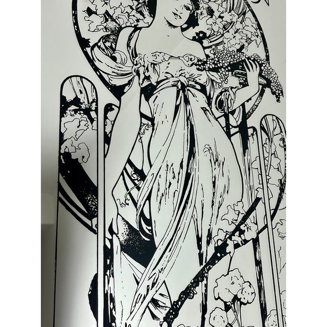 Vintage Art Nouveau Moët & Chandon Advertising Mirror, 1960s For Sale - Image 14 of 18