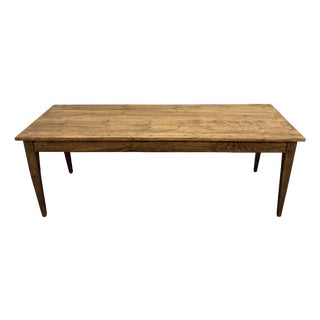 Farmhouse Table with Tapered Legs, 1950s For Sale