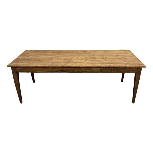 Farmhouse Table with Tapered Legs, 1950s For Sale