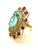 Blue Bochic "Orient" Vintage African Ruby, Emerald, Blue Topaz & Diamond Ring For Sale - Image 8 of 18