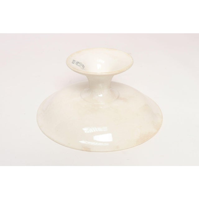 Vintage French Modern Raspberry Tartan Plaid Pedestal Cake Stand by Faïencerie Givors For Sale - Image 4 of 11
