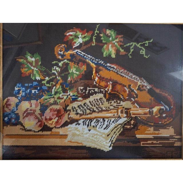 Vintage Wool Embroidery Artworks, 1980s, Set of 2 For Sale - Image 11 of 13