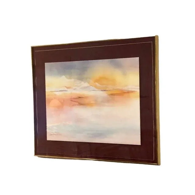 Pencil signed and numbered #37/200 Double matted and professionally framed, this lovely scene is calming and sweet! Damage...