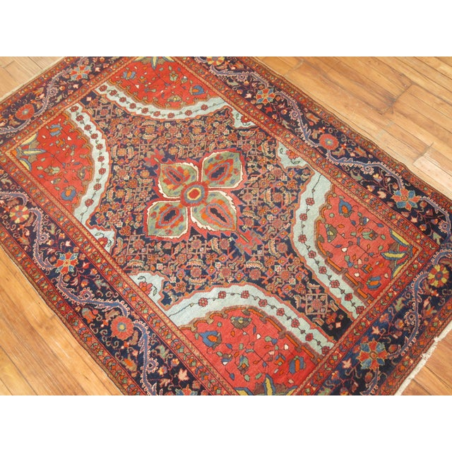Textile Dramatic Antique Zabihi Collection Persian Mishan Malayer Rug - 4'3" x 6'3" For Sale - Image 7 of 12