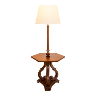 Vintage Restored Provincial Lamp With Cocktail Table by Tomlinson For Sale