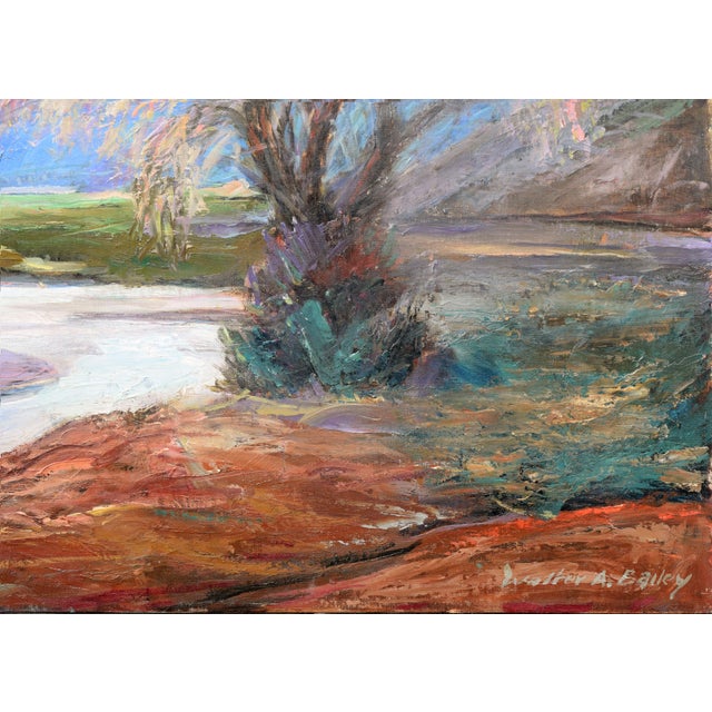 Post War American Impressionist Southwest Landscape "Taos Splendor" by Walter A. Bailey For Sale - Image 12 of 16