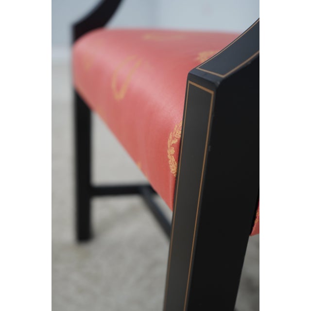 Pair of Kindel Black & Gold Chinese Chippendale Armchairs For Sale - Image 15 of 18