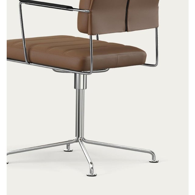 Not Yet Made - Made To Order One Collection Time Chair Frame in Chrome and Upholstery from Henrik Tengler For Sale - Image 5 of 13