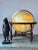 Traditional Vintage Rewired Repogle Lighted Library Globe on Wooden Stand For Sale - Image 3 of 12