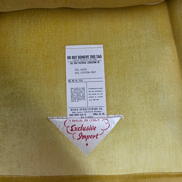 Italian Hollywood Regency Faux Bamboo Chinese Chippendale Mohair Velvet X-Back Armchair, Circa 1970s For Sale - Image 4 of 9