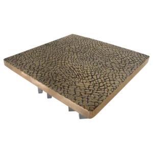 Mid-Century Modern Coffee Table in Bronze, Belgium, 1970s