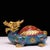 Traditional Late 20th Century Gilt Bronze Cloisonné Enamel Dragon-Turtle Figure With Coin Motif For Sale - Image 3 of 9