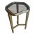 Vintage Caracole Modern "Contour" Sculptural Textured Metal & Tinted Glass Side / Drinks Table - Neiman Marcus For Sale