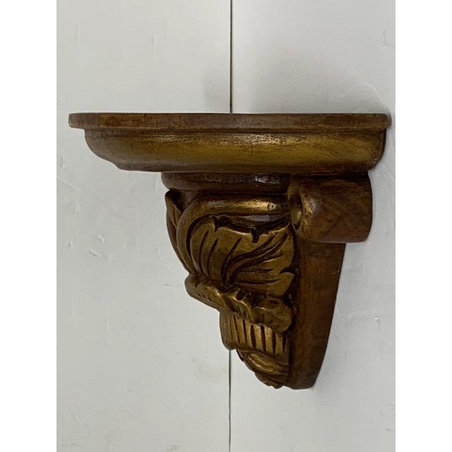 French Antique Hand Carved French Wood Brackets - a Pair For Sale - Image 3 of 9