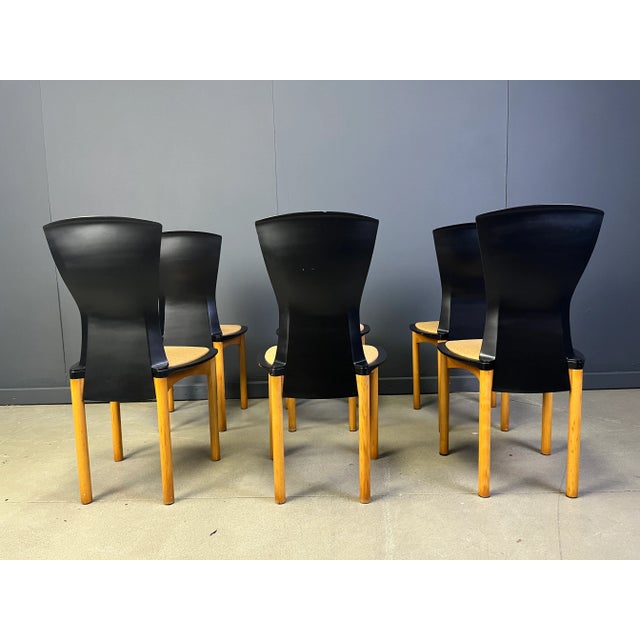 Vintage Pelope Dining Chairs by Francesco Binfarè for Cassina, 1990s, Set of 6 For Sale - Image 6 of 15