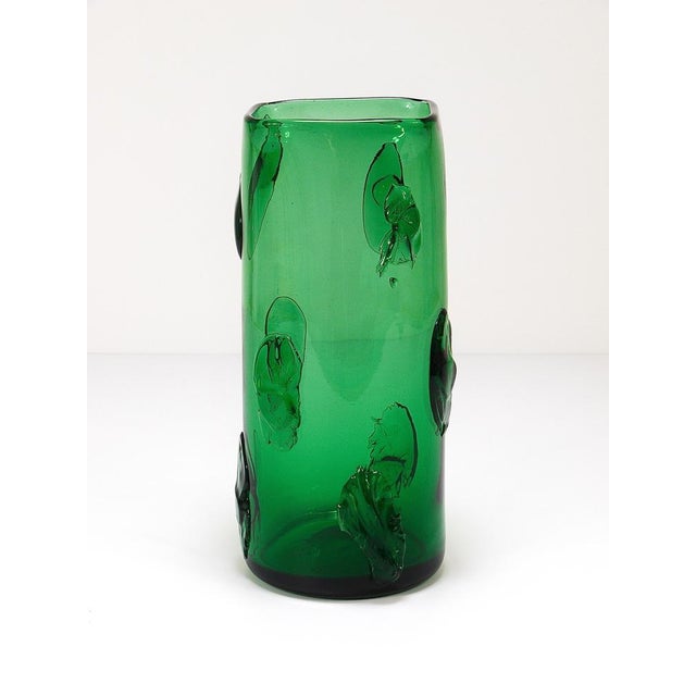 Large Empoli Green Glass Vase, Italy, 1960s For Sale - Image 16 of 18