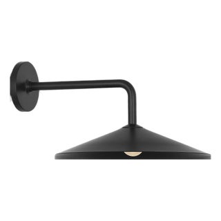 Amber Lewis for Visual Comfort Signature Ponce 9" Sconce in Modern Iron with Modern Iron Shade For Sale