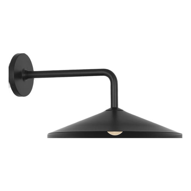 Amber Lewis for Visual Comfort Signature Ponce 9" Sconce in Modern Iron with Modern Iron Shade For Sale