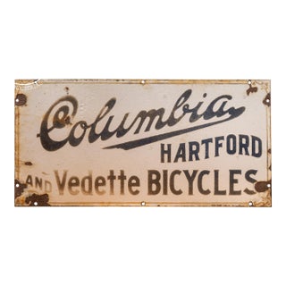 Early 20th Century “Columbia” Bicycles SSP Storefront Sign For Sale