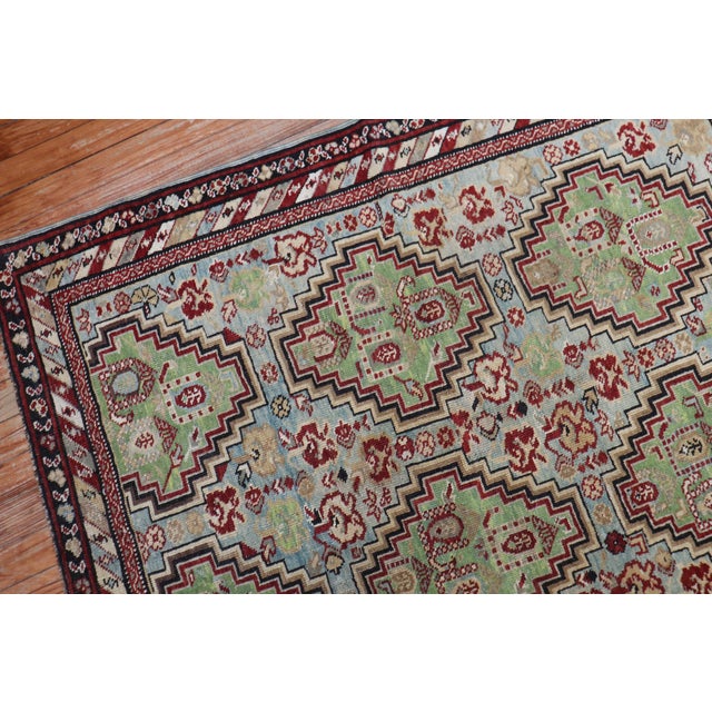 Late 19th Century Antique Caucasian Baku Khila Rug, Late 19th Century - 3'4" x 4'3" For Sale - Image 5 of 6