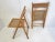 Set of Vintage Italian Folding Chairs in Beech & Cane, 1970s For Sale - Image 4 of 12