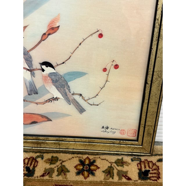 Pink Johnny Lung Watercolor Painting, Framed For Sale - Image 8 of 11