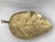 Vintage Mid Century Large Brass Bowl Leaf Shape Italian Style For Sale - Image 4 of 8