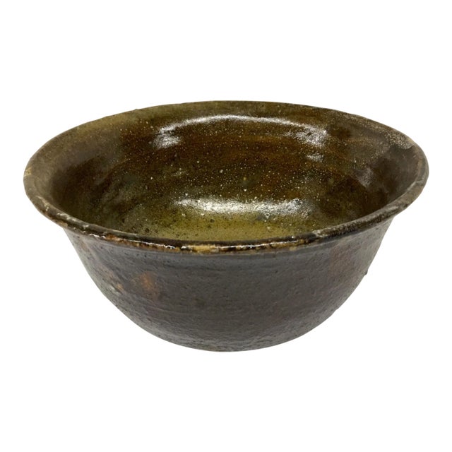Heavy Artisan Stoneware Bowl For Sale