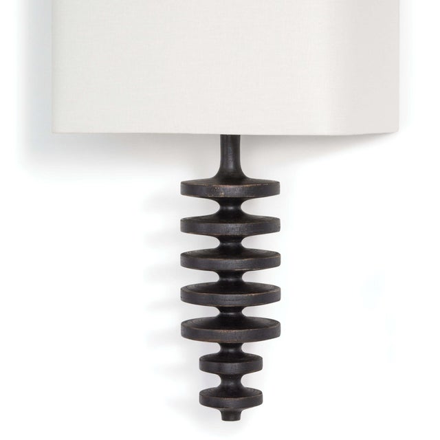 Traditional Regina Andrew Fishbone Sconce in Ebony For Sale - Image 3 of 6