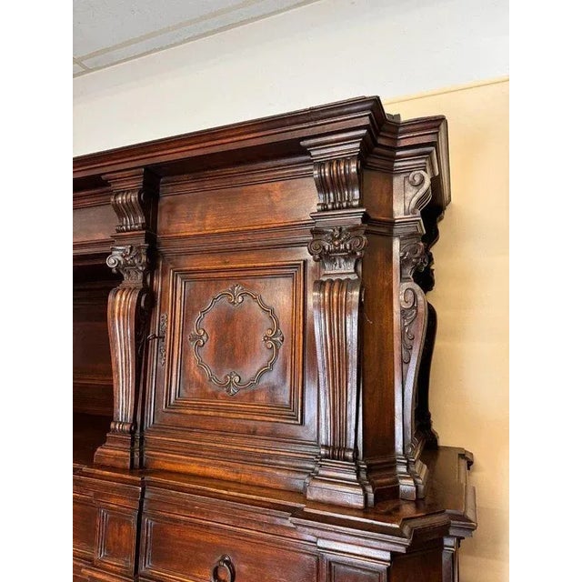 Renaissance Style Notary Cabinet in Walnut For Sale - Image 3 of 10