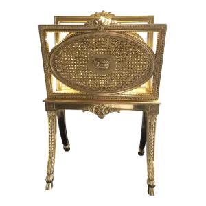 Antique French Gilt Painted Magazine Rack