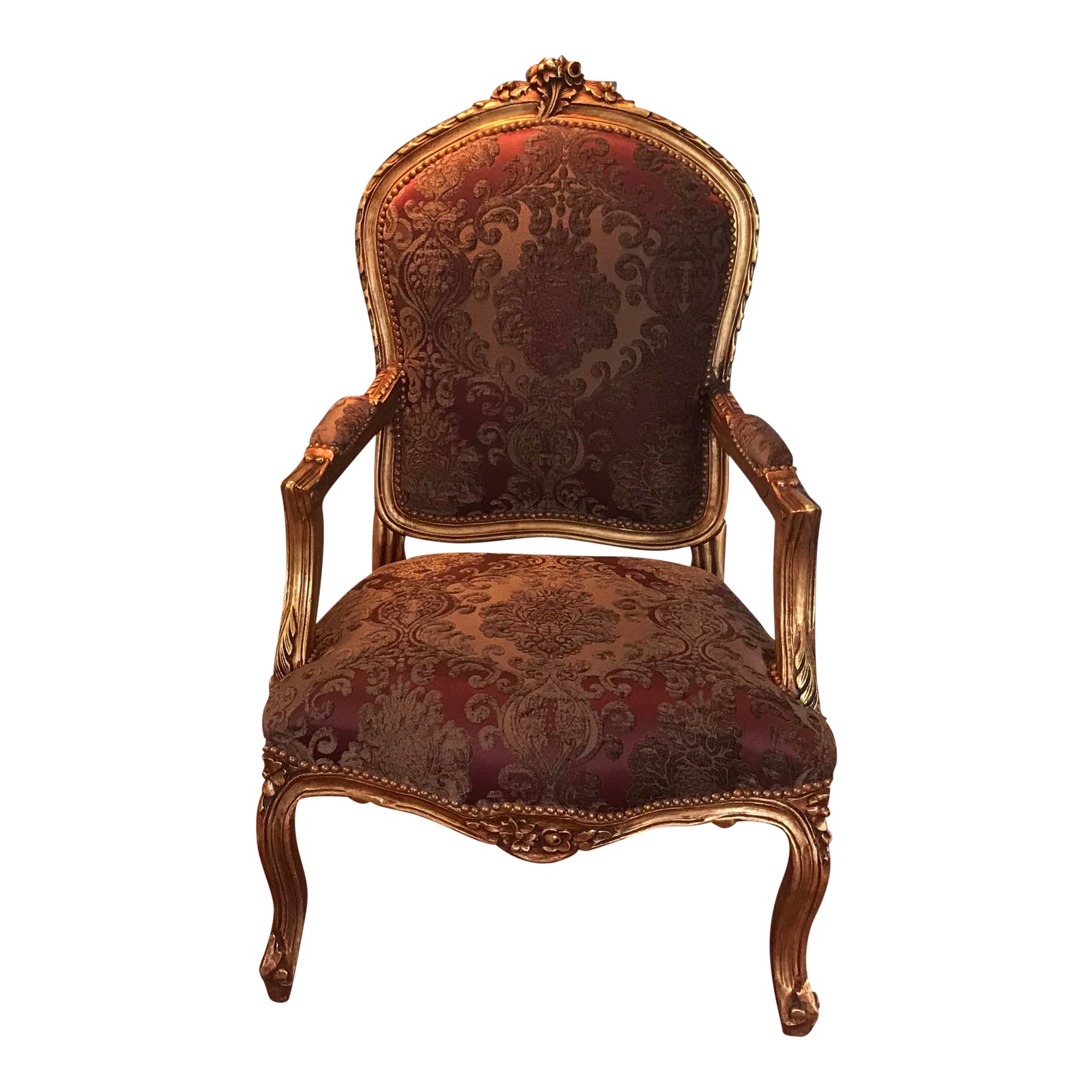 Modern Louis XV Accent Chair, French Chair, Handmade, Antique Vintage