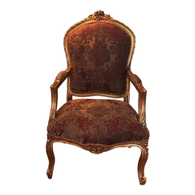 Modern Louis XV Accent Chair, French Chair, Handmade, Antique Vintage