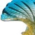 Mid 20th Century Vintage Murano Barovier Toso Blue Rim Gold Flecks Ribbed Surface Italian Art Glass Seashell Sculptural Bowl For Sale - Image 5 of 10