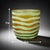Mobile-Ready Description A striking hand-blown art glass vase featuring layered amber glass wrapped in flowing seafoam...