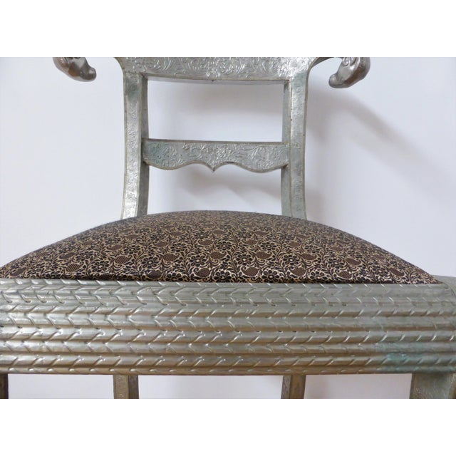 Vintage Silver Foil Chair For Sale - Image 9 of 17