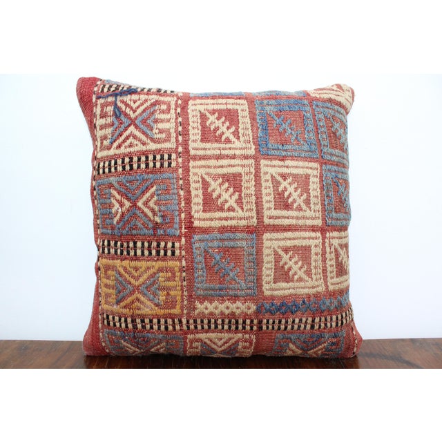 4 Turkish Kilim Decorative Pillow Covers - 16"x16" For Sale - Image 11 of 13