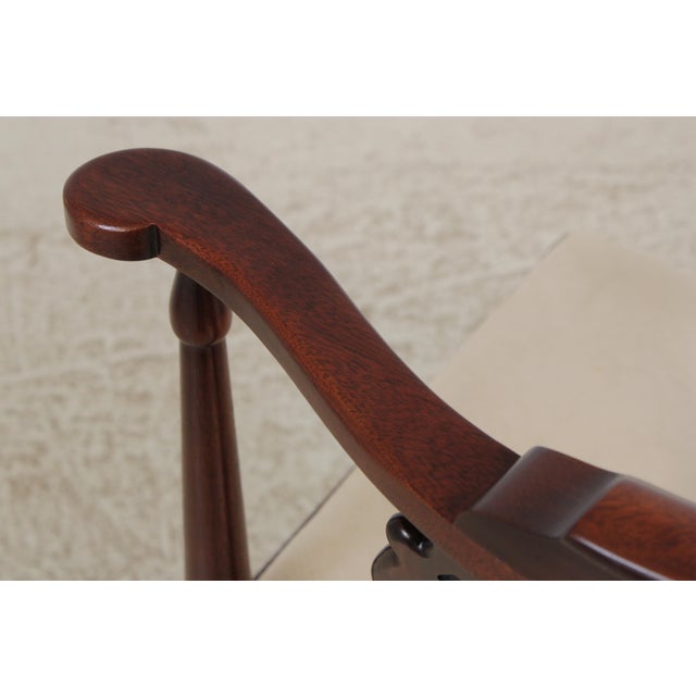Wood Hickory Chair Mahogany Chippendale Style Corner Chair For Sale - Image 7 of 15