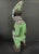 Green Late 20th Century African Tribal Art Carved Wood and Beaded Bamileke Statue From Cameroon For Sale - Image 8 of 14