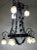 Baroque Antique French Black Patinated Metal and Glass Chandelier, 1940s For Sale - Image 3 of 5
